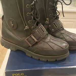 Polo by Ralph Lauren Men's Black Leather Boots
